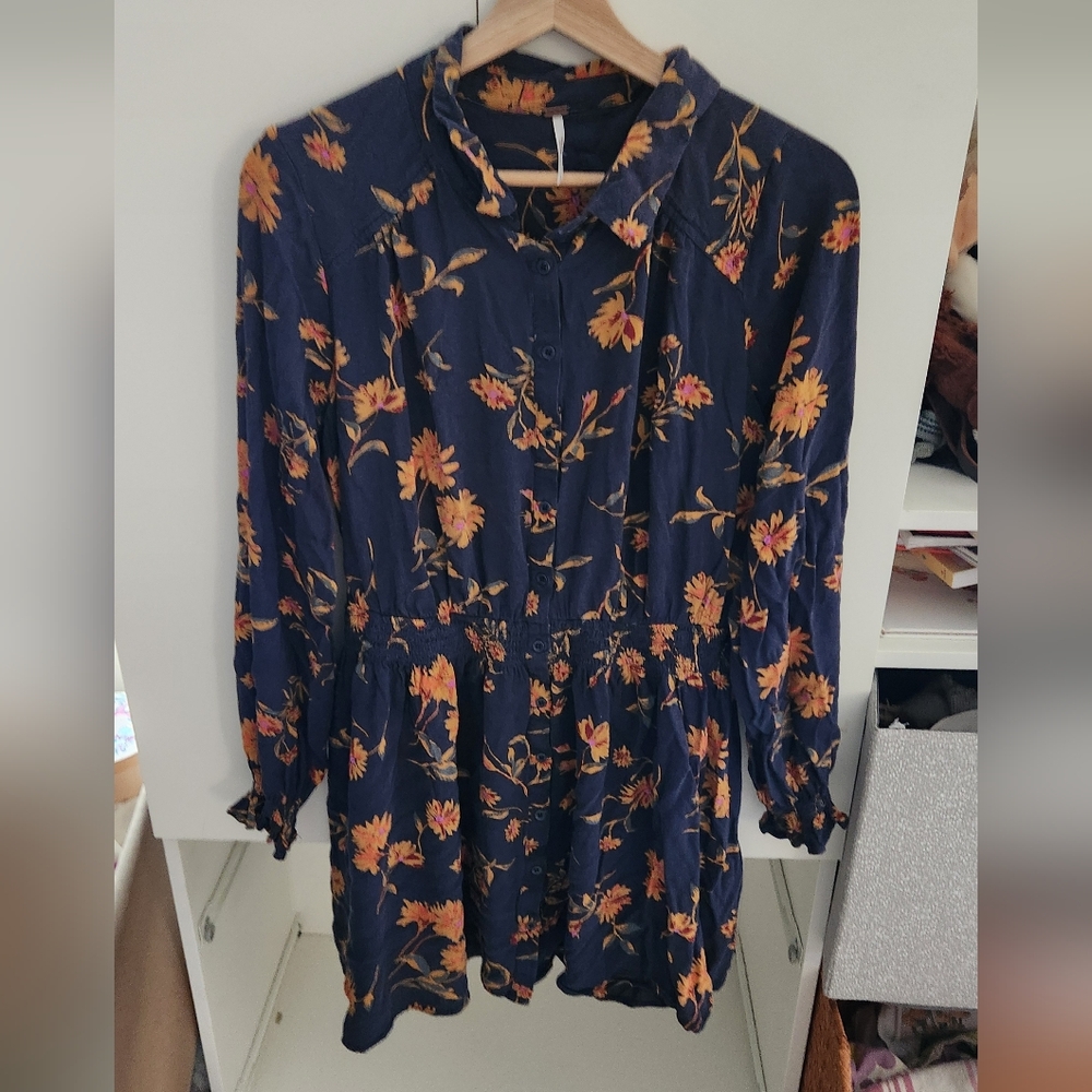 Free People Dark Floral Dress